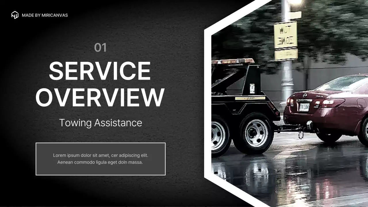 Black Modern Towing Assistance Presentation