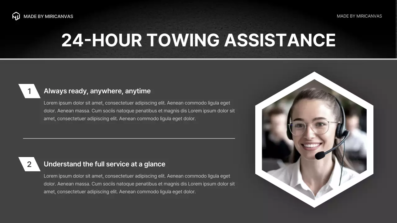 Black Modern Towing Assistance Presentation