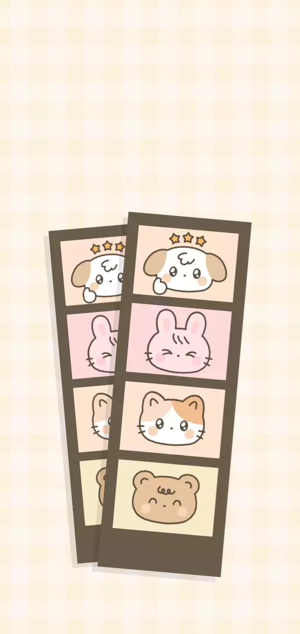 ベージュ かわいい 動物 シール