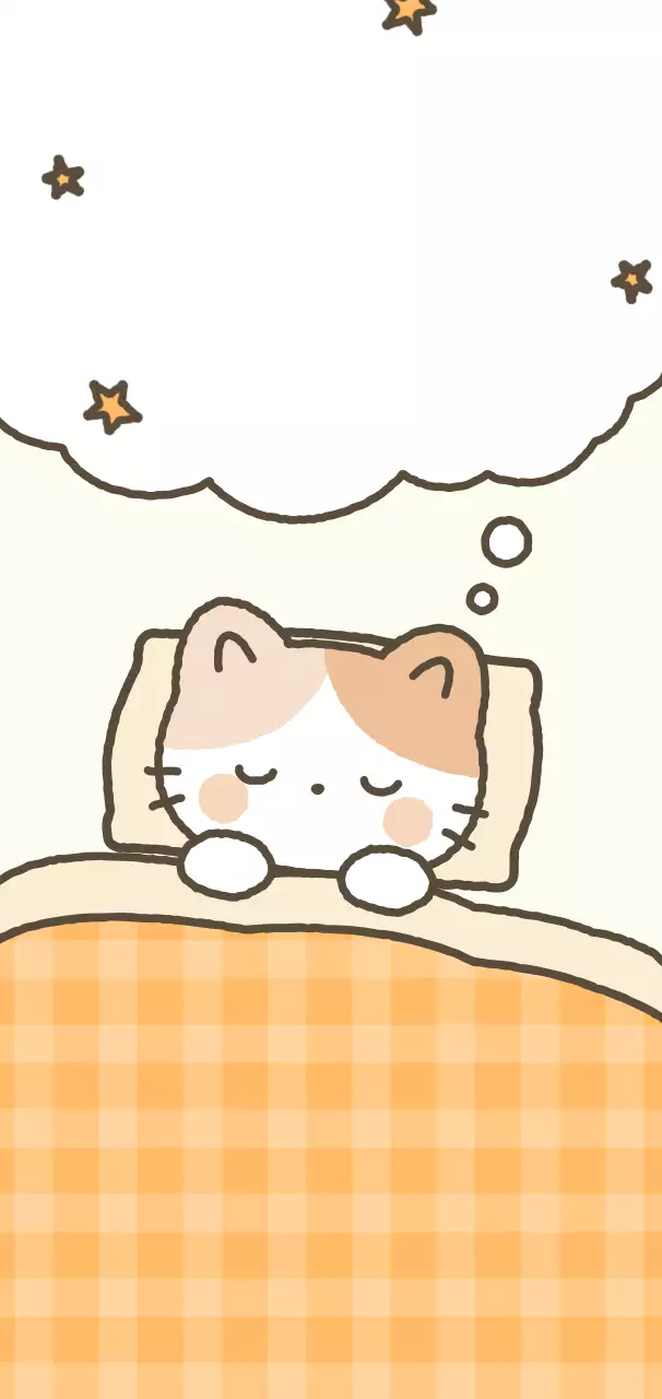 オレンジ かわいい 猫 ポスター