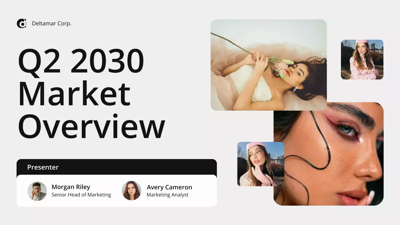 Black and White Bold Modern Market Overview Presentation