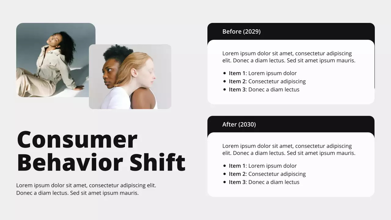 Black and White Bold Modern Market Overview Presentation