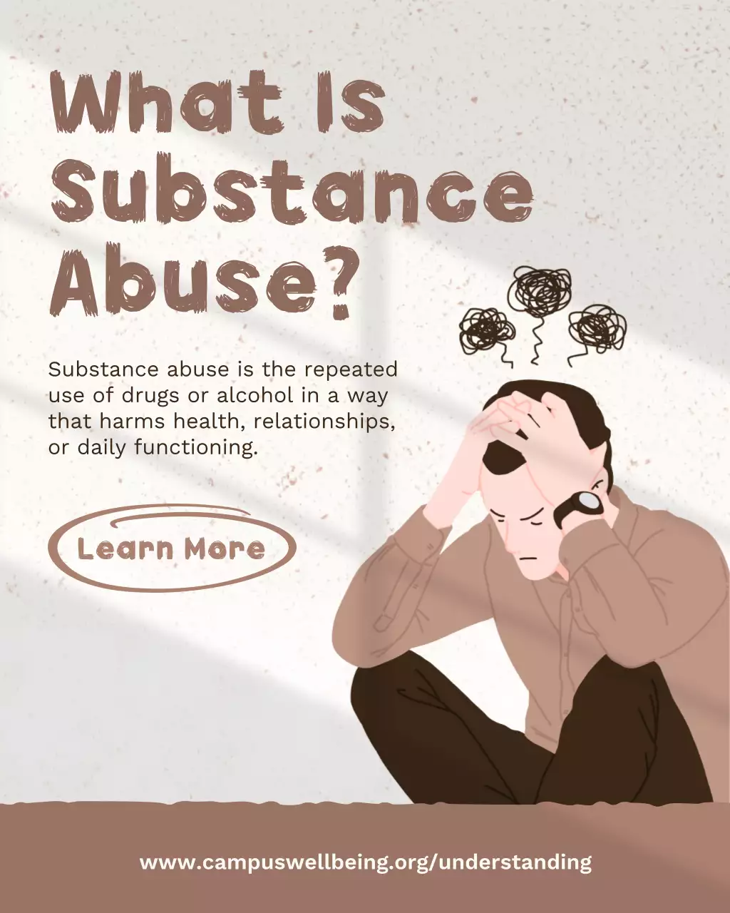 Beige Modern Substance Abuse Guide Instagram Post