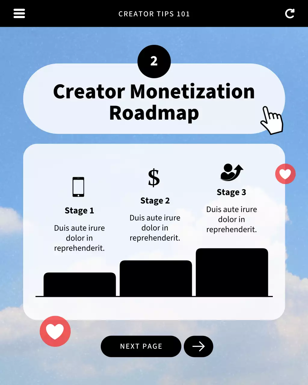 Blue and Black Modern UI UX Content Creation Tips Instagram Post