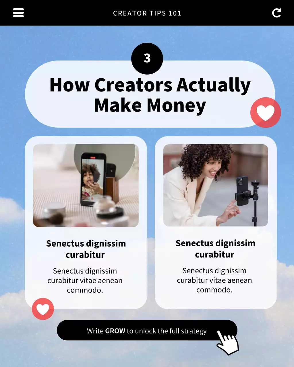 Blue and Black Modern UI UX Content Creation Tips Instagram Post