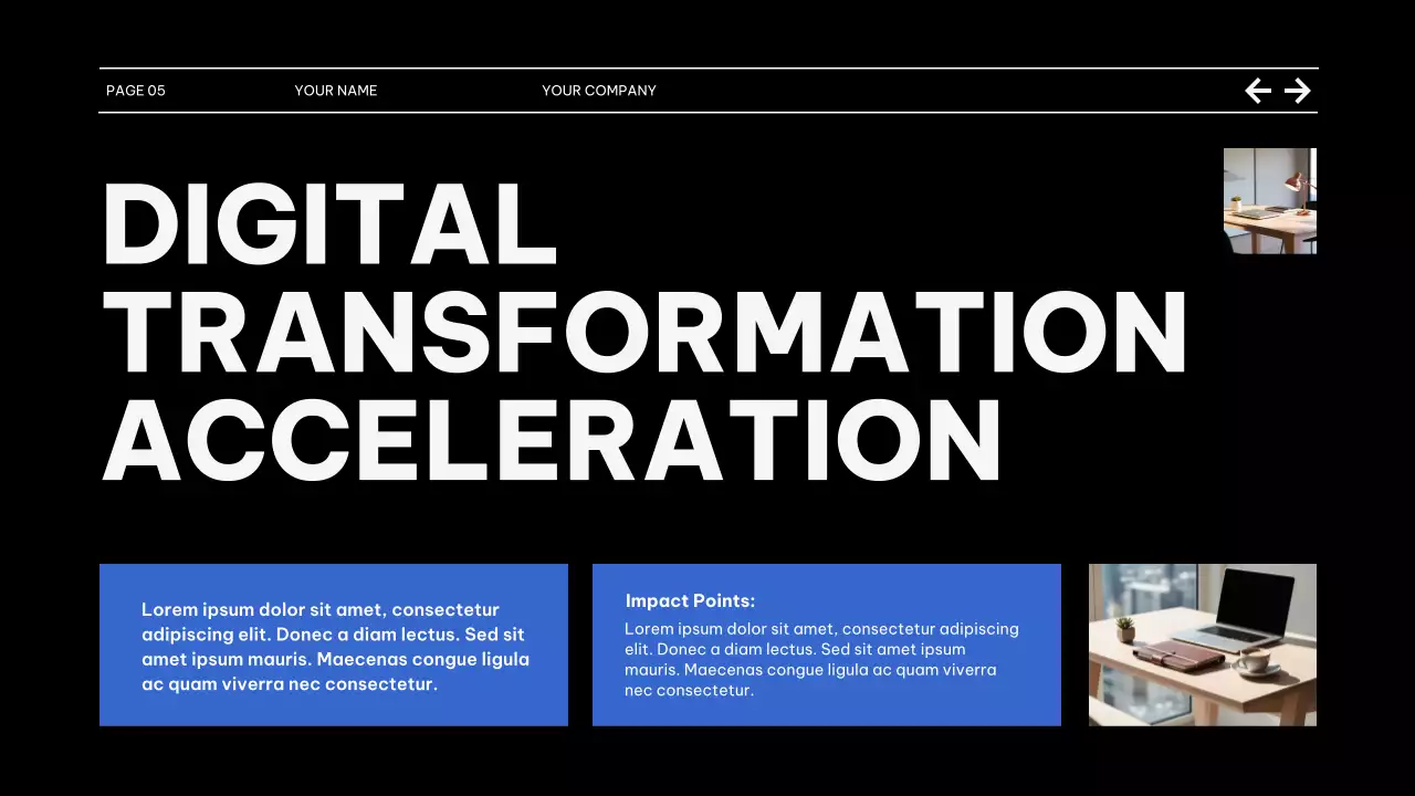 Black and Blue Market Trends Report Presentation