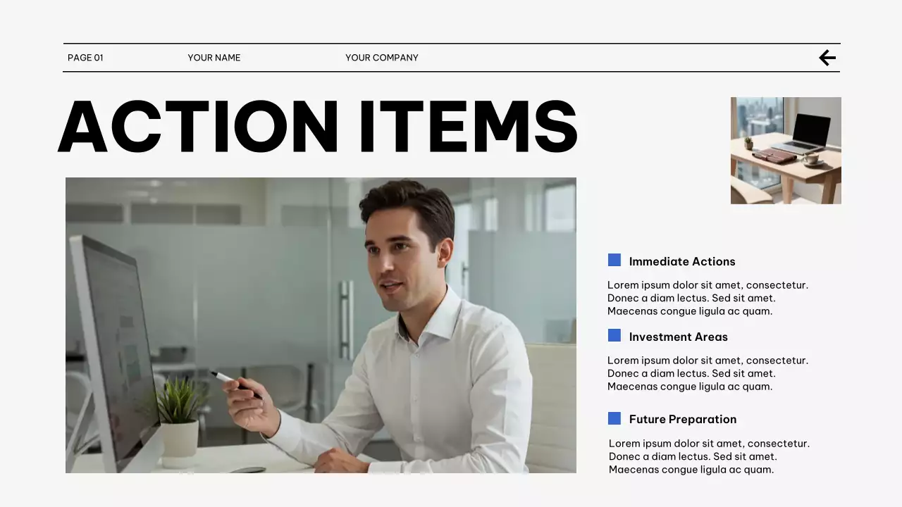 Black and Blue Market Trends Report Presentation