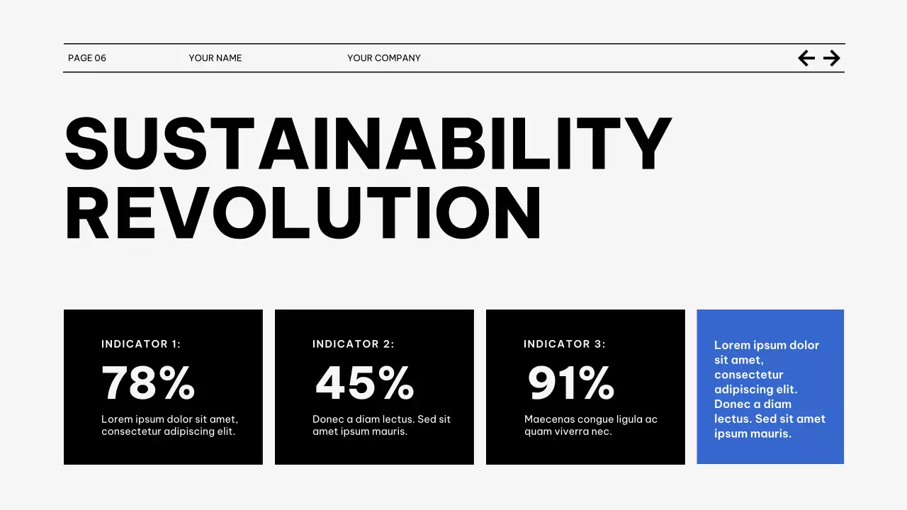 Black and Blue Market Trends Report Presentation