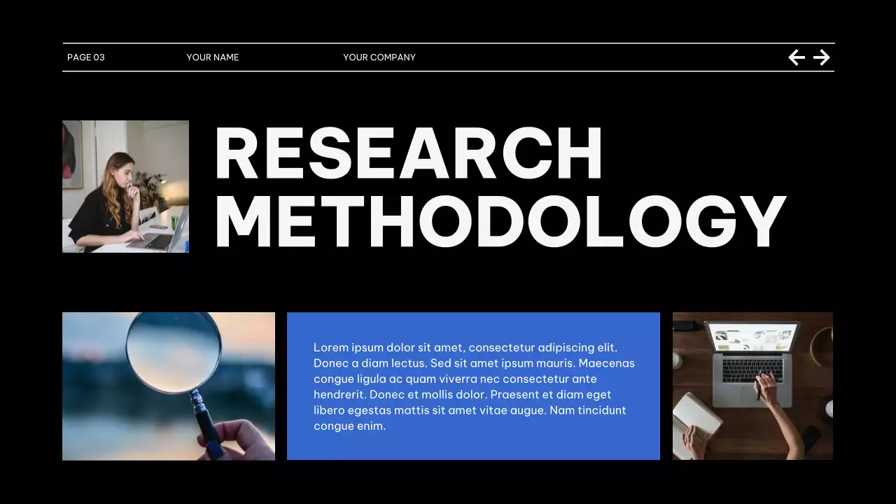 Black and Blue Market Trends Report Presentation