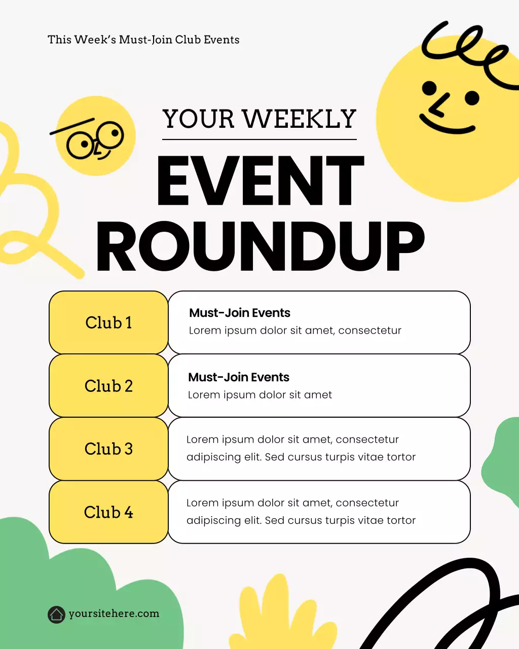 Yellow Playful Event Newsletter Instagram Post
