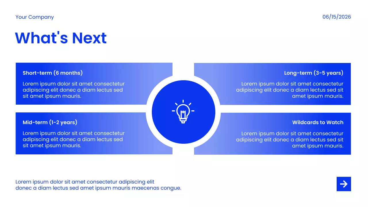 블루 모던 마켓 트렌드 및 인사이트 보고서 프레젠테이션