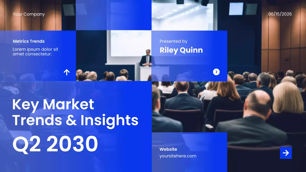 블루 모던 마켓 트렌드 및 인사이트 보고서 프레젠테이션