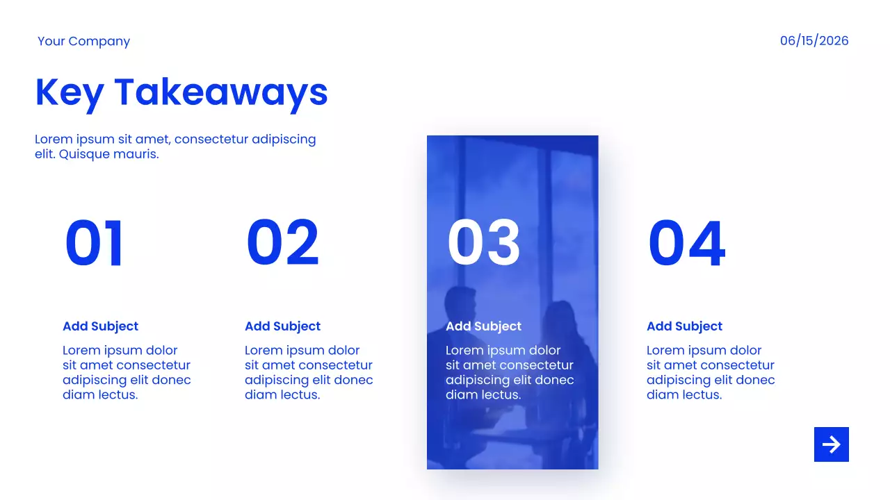 블루 모던 마켓 트렌드 및 인사이트 보고서 프레젠테이션