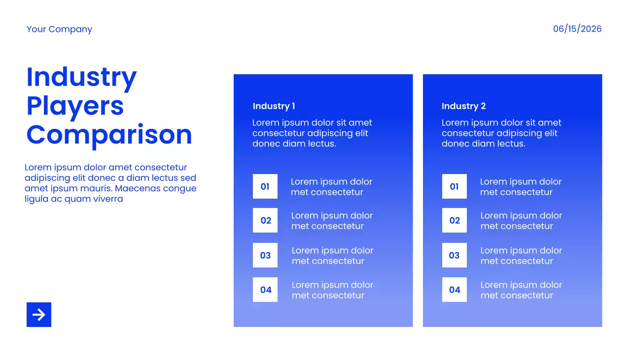 블루 모던 마켓 트렌드 및 인사이트 보고서 프레젠테이션