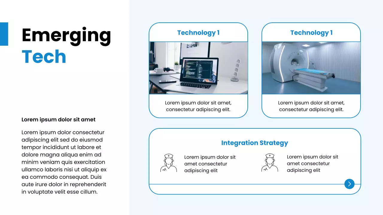 Blue Modern Healthcare Trends Presentation