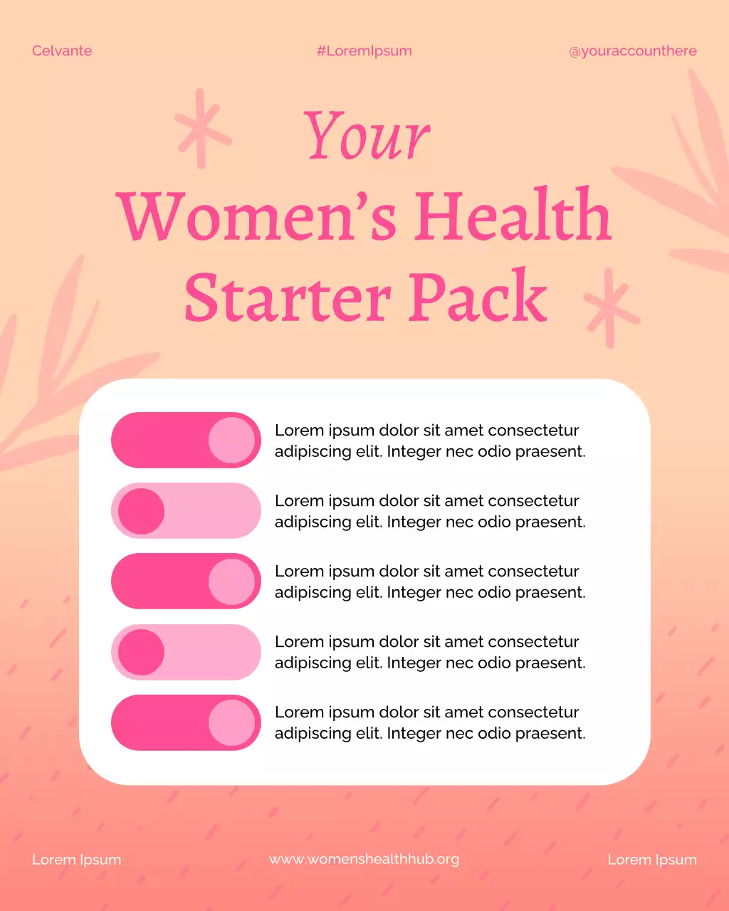Pink Modern Women's Health Promotion Instagram Post