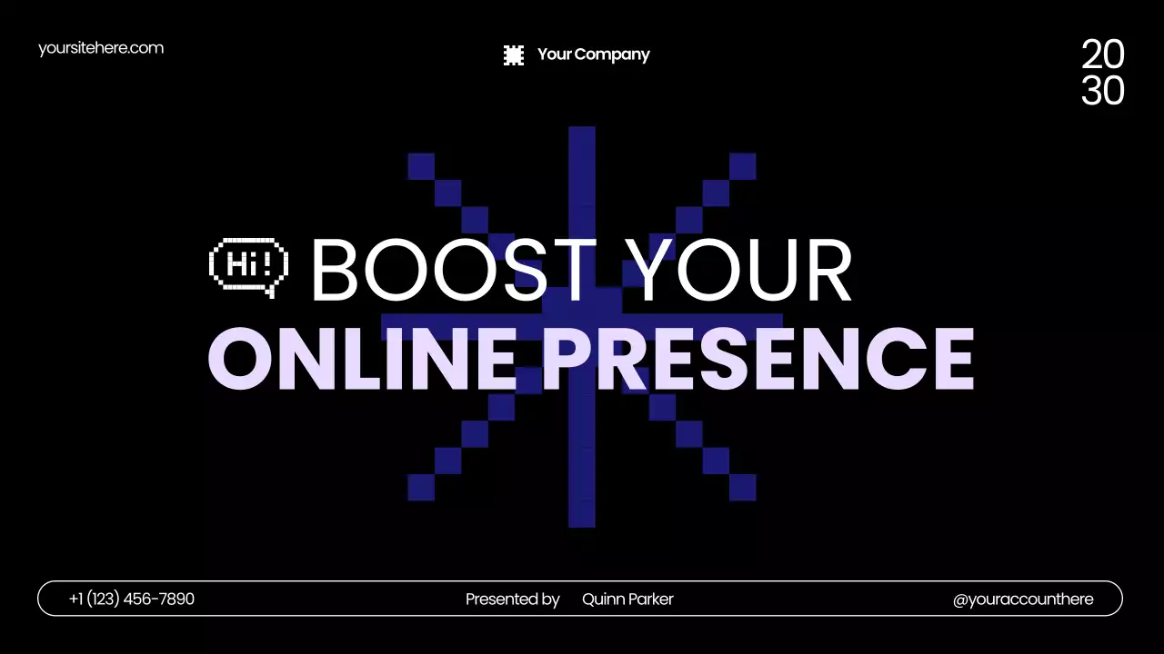 Black Modern Digital Marketing Pitch Presentation