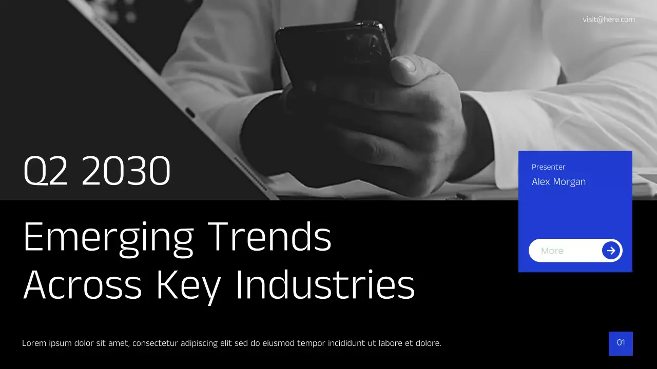 블랙 모던 산업 트렌드 프레젠테이션