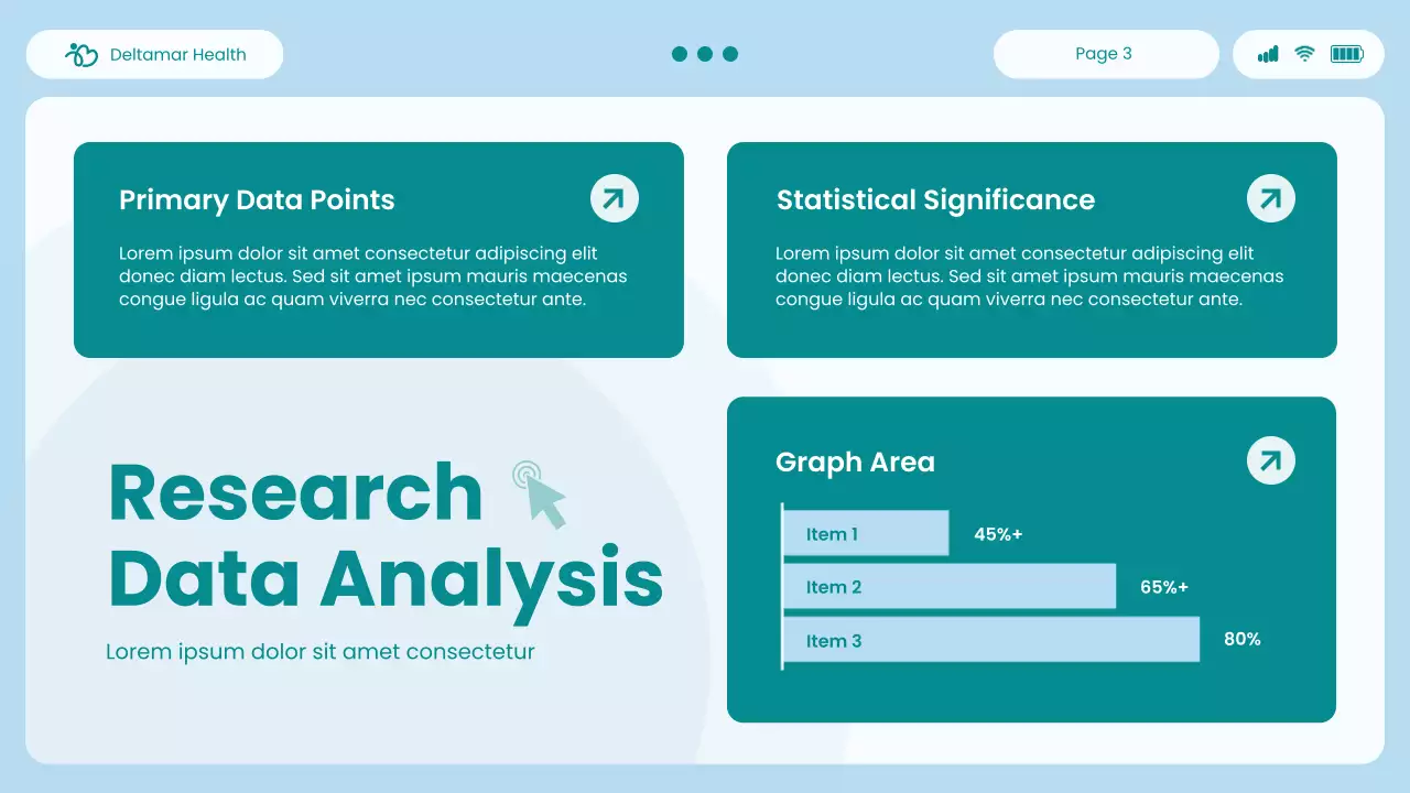 Blue and Teal Modern UI and UX Healthcare Insights Report Presentation
