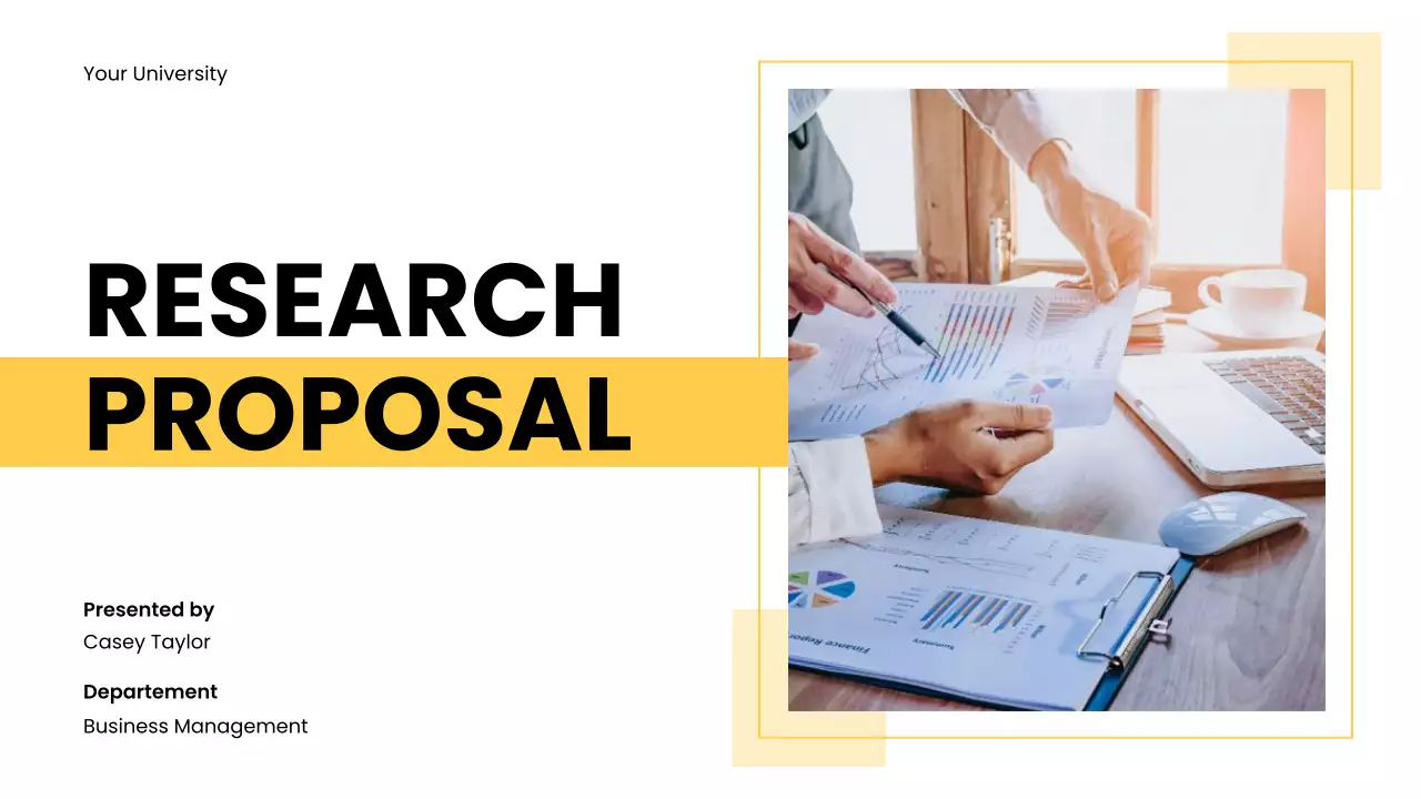 Yellow Modern Research Proposal Presentation
