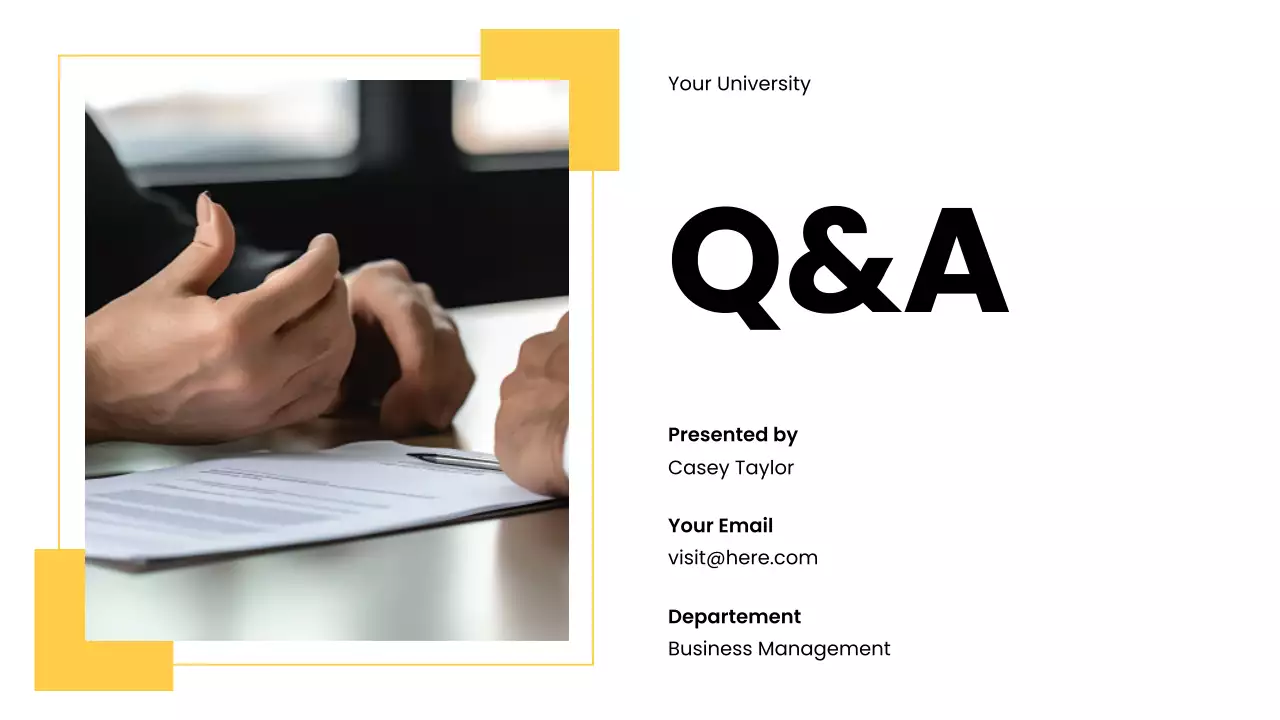 Yellow Modern Research Proposal Presentation