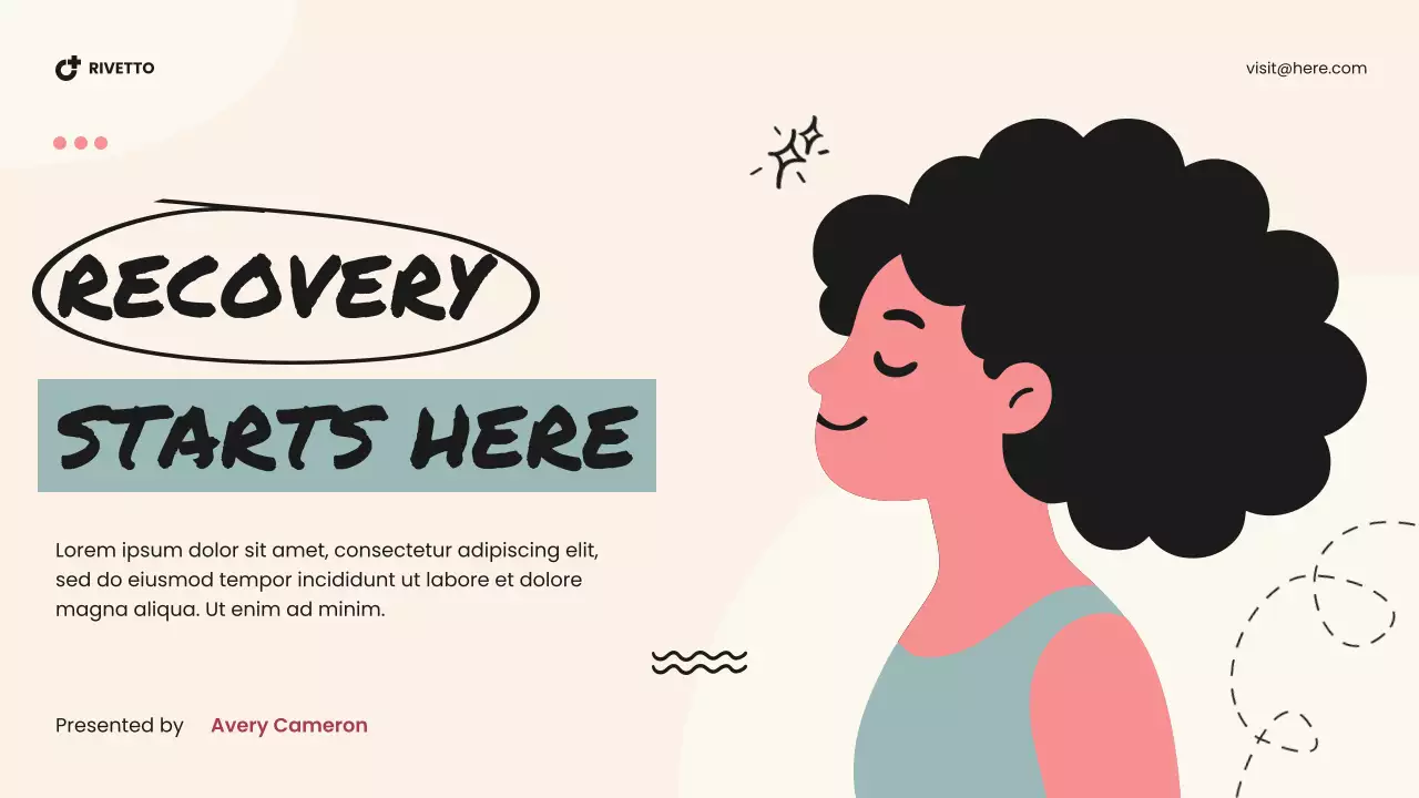 Beige Illustrated Substance Abuse Recovery Presentations