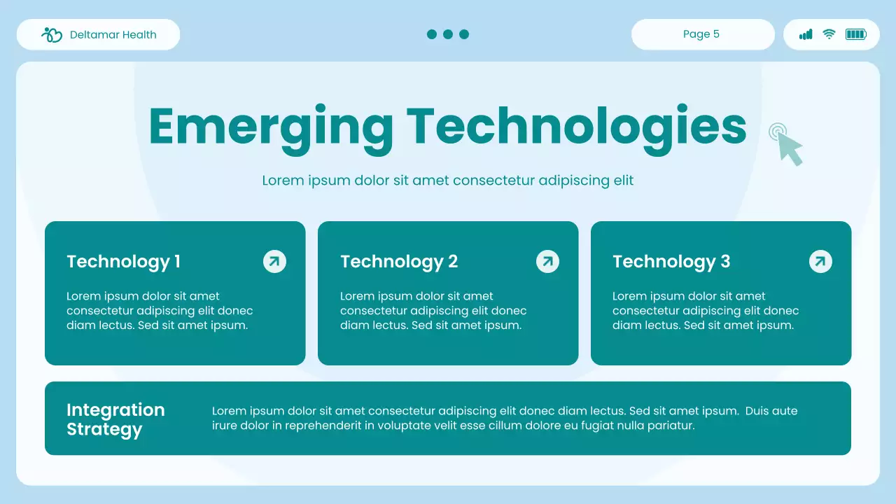 Blue and Teal Modern UI and UX Healthcare Insights Report Presentation