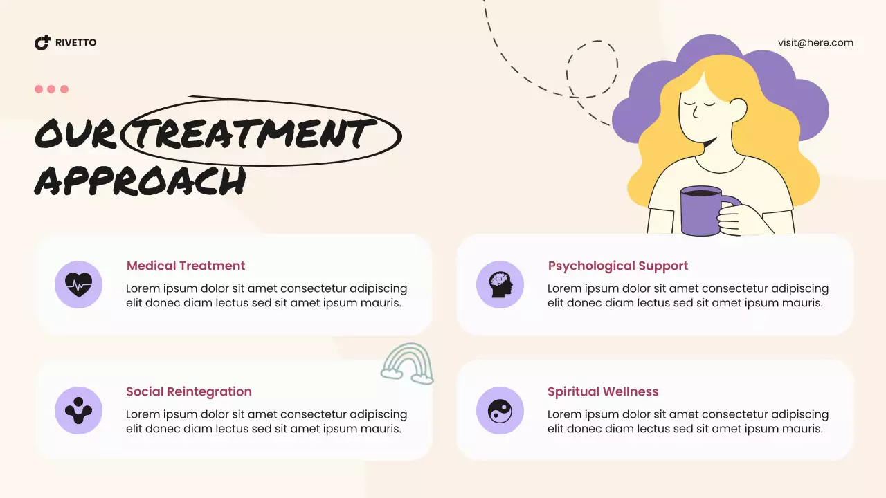 Beige Illustrated Substance Abuse Recovery Presentations
