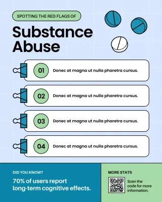 Blue Modern Substance Awareness Guide Instagram Post
