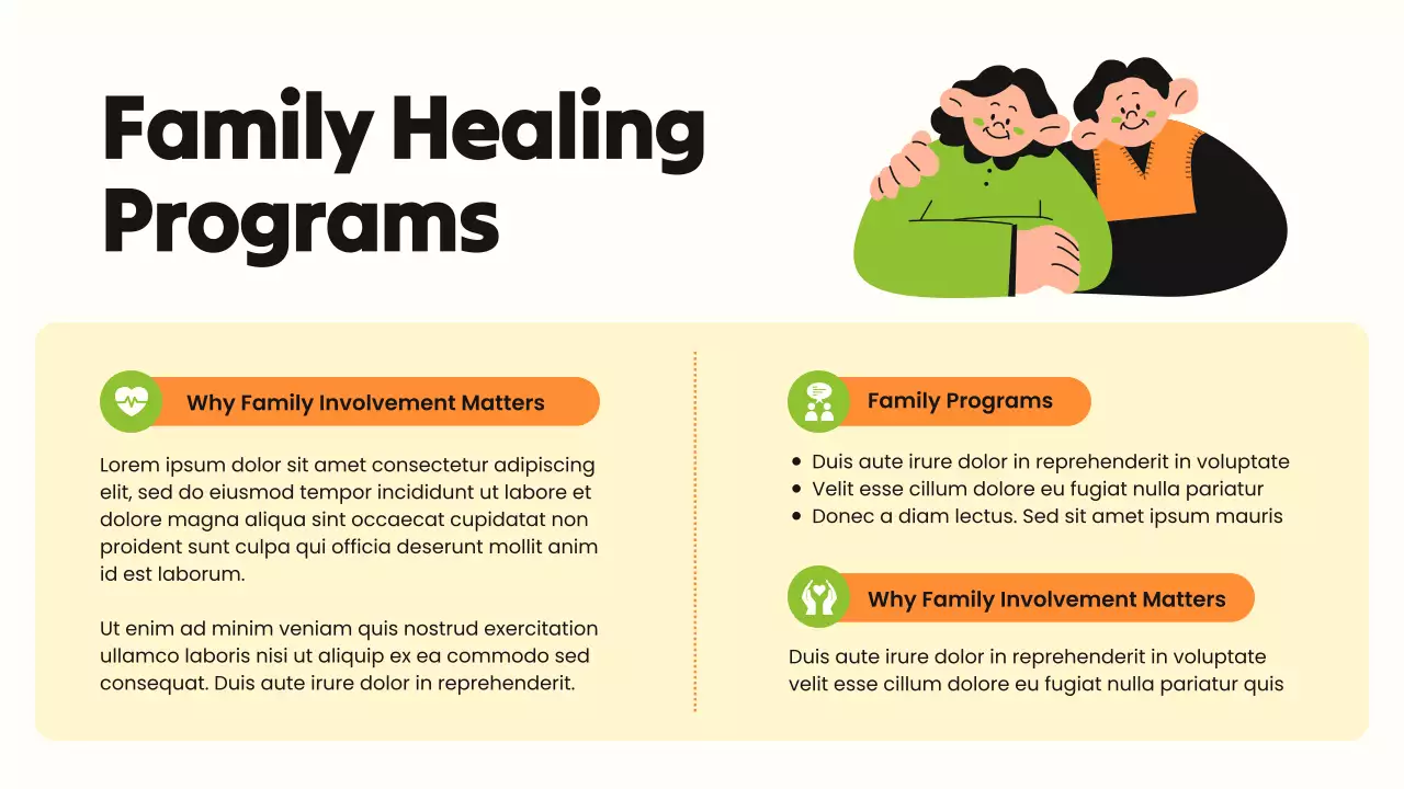 Green and Orange Bold Illustrative  Substance Abuse Presentation