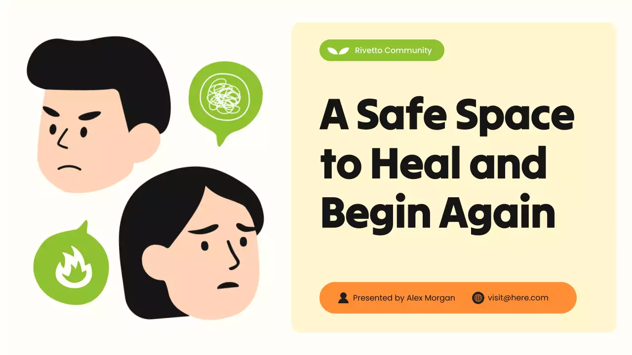 Green and Orange Bold Illustrative  Substance Abuse Presentation