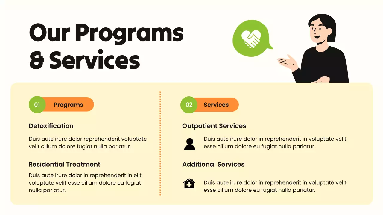 Green and Orange Bold Illustrative  Substance Abuse Presentation