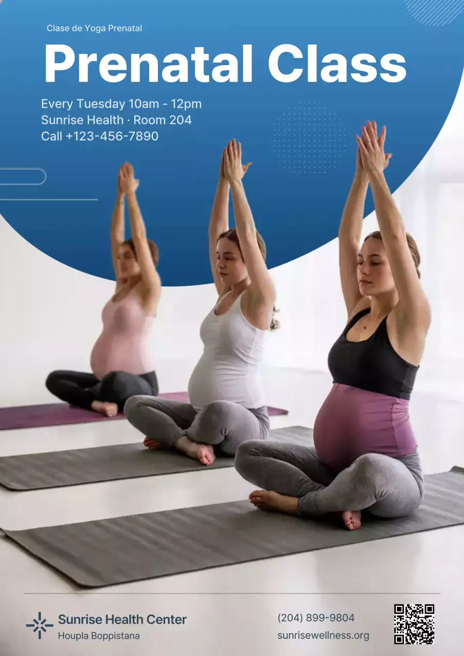 Blue Modern Yoga Promotion Hospital Medical