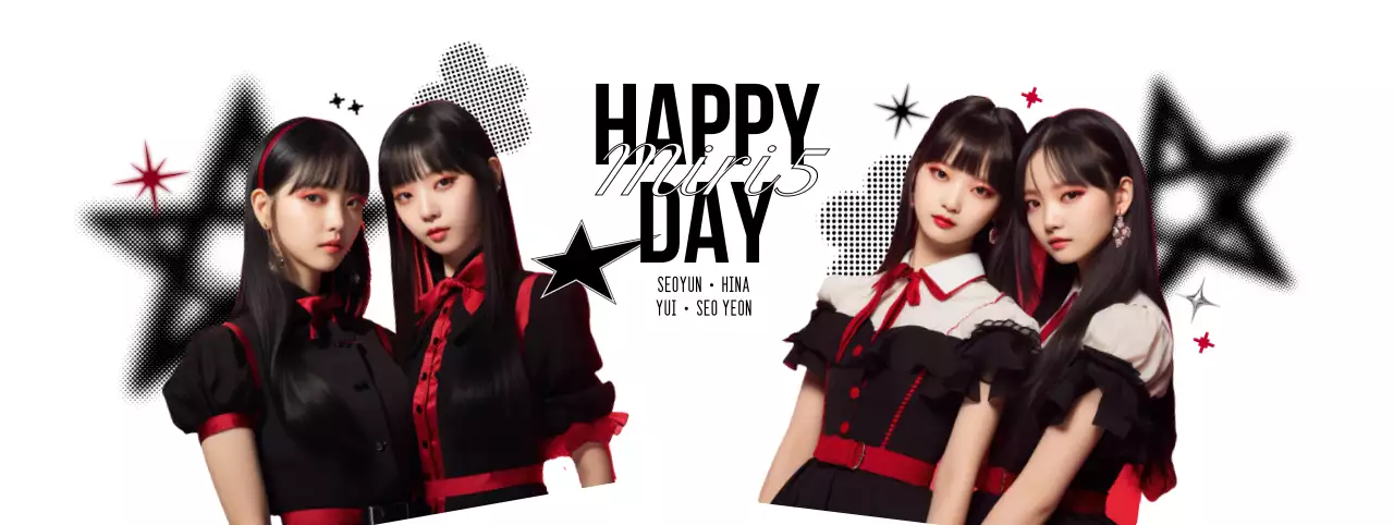 黒 モダン アイドル誕生日カフェ