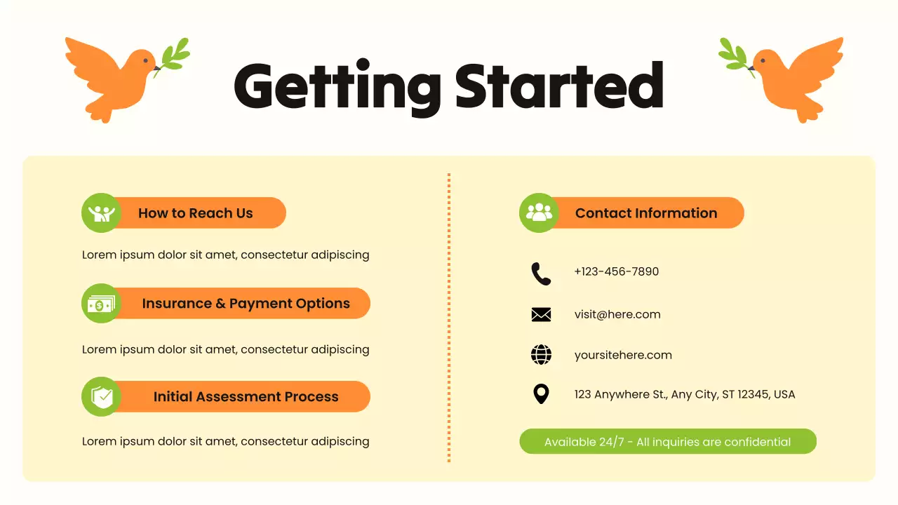 Green and Orange Bold Illustrative  Substance Abuse Presentation