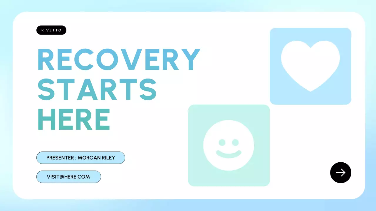 Blue and Mint Clean Substance Abuse Recovery Presentation