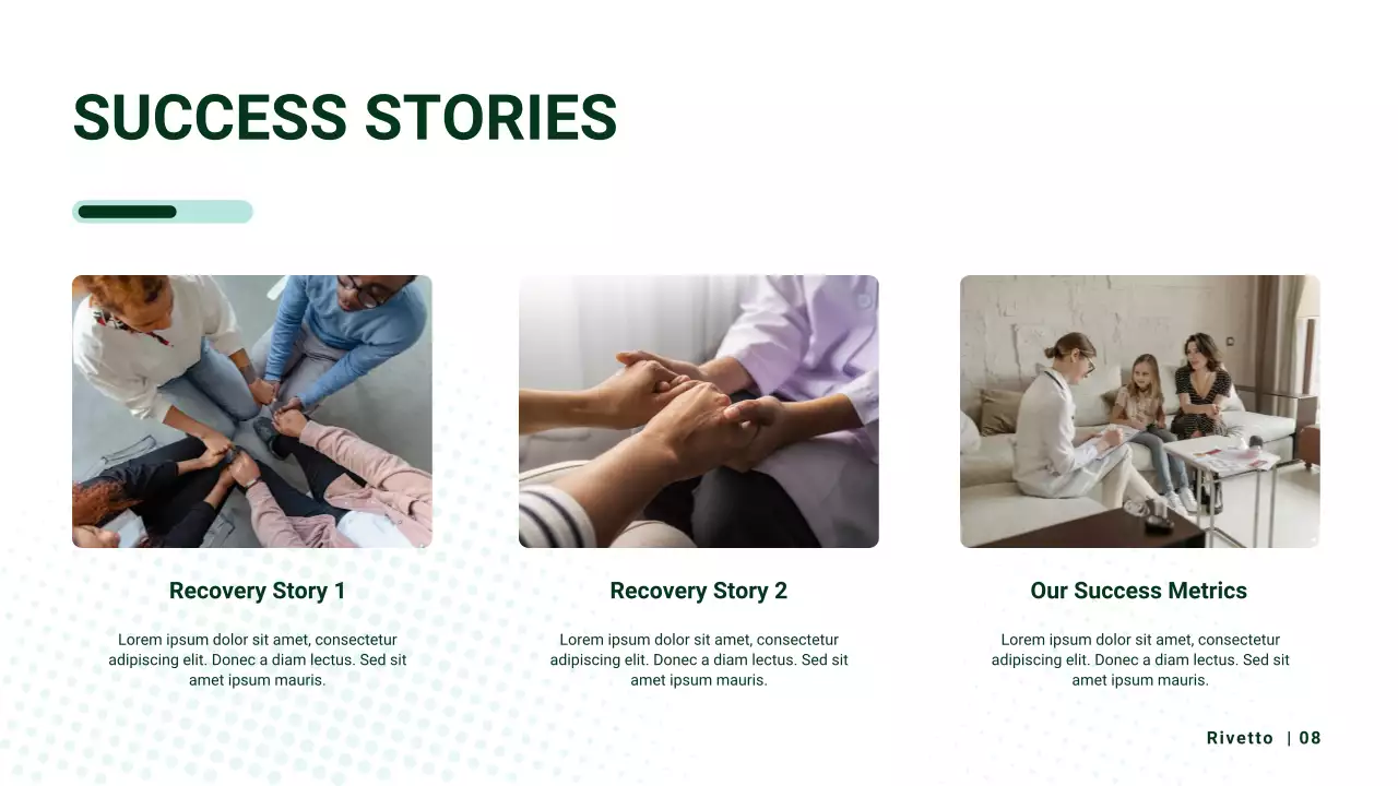 Mint and Green Modern Substance Abuse Recovery Presentation