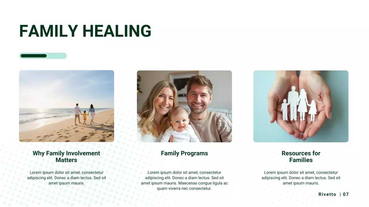 Mint and Green Modern Substance Abuse Recovery Presentation