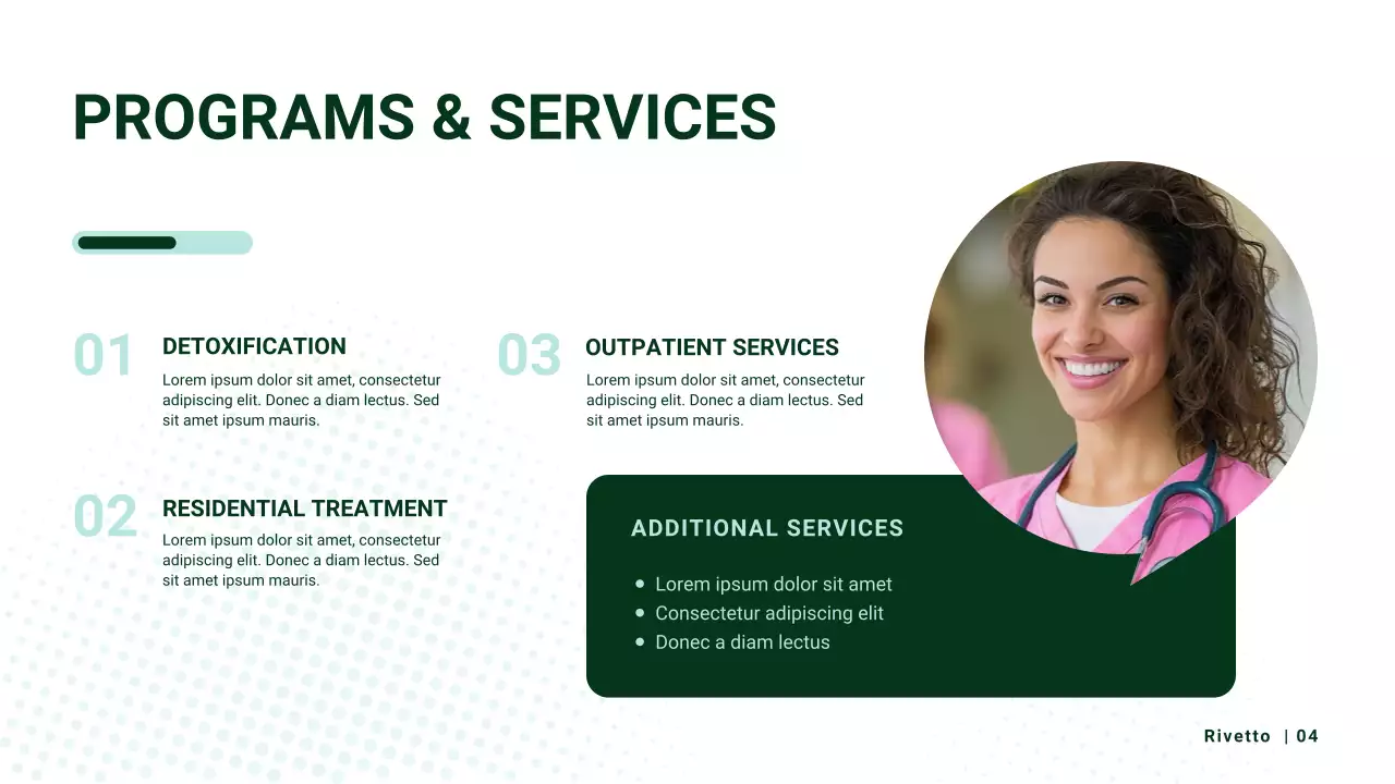 Mint and Green Modern Substance Abuse Recovery Presentation