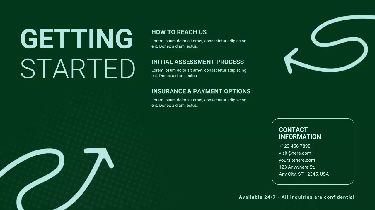 Mint and Green Modern Substance Abuse Recovery Presentation