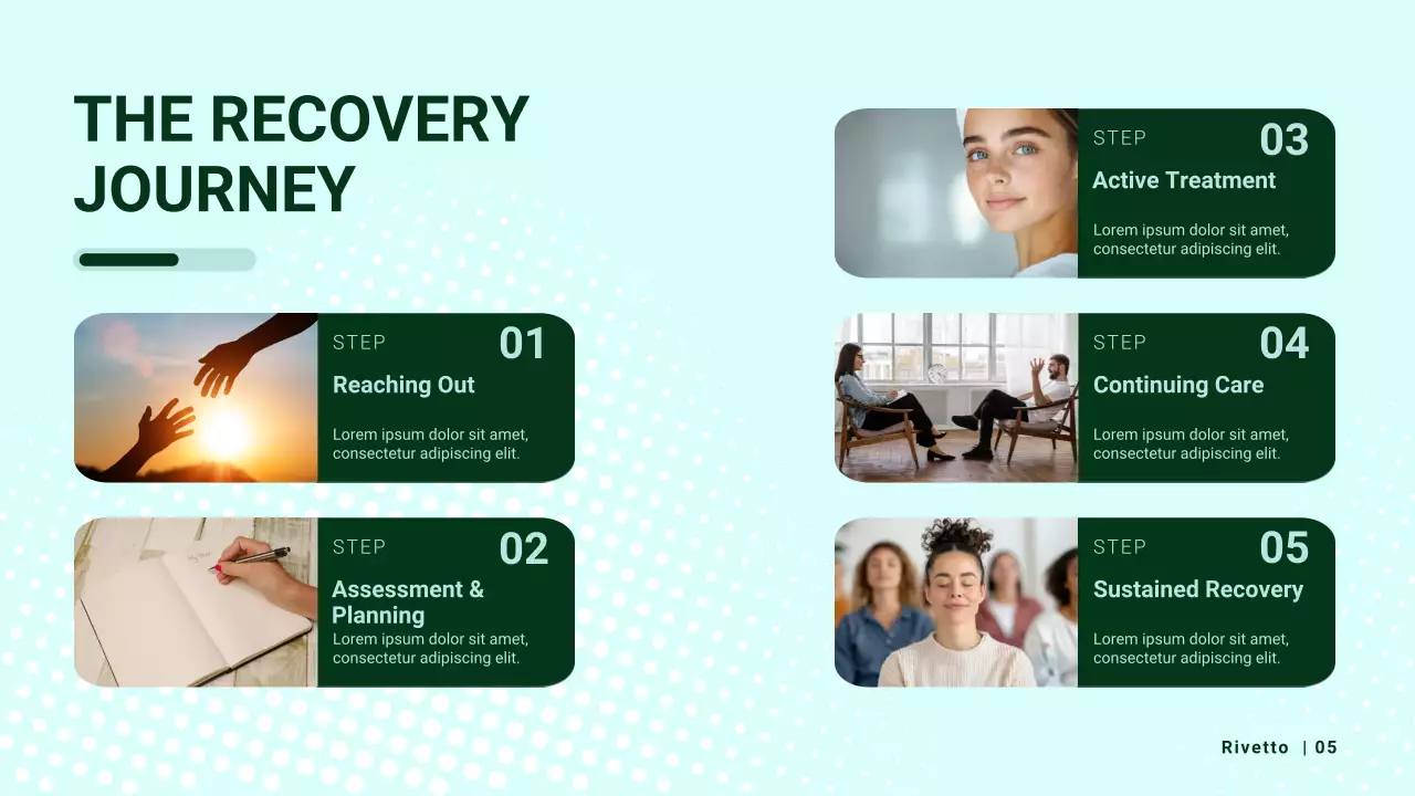 Mint and Green Modern Substance Abuse Recovery Presentation