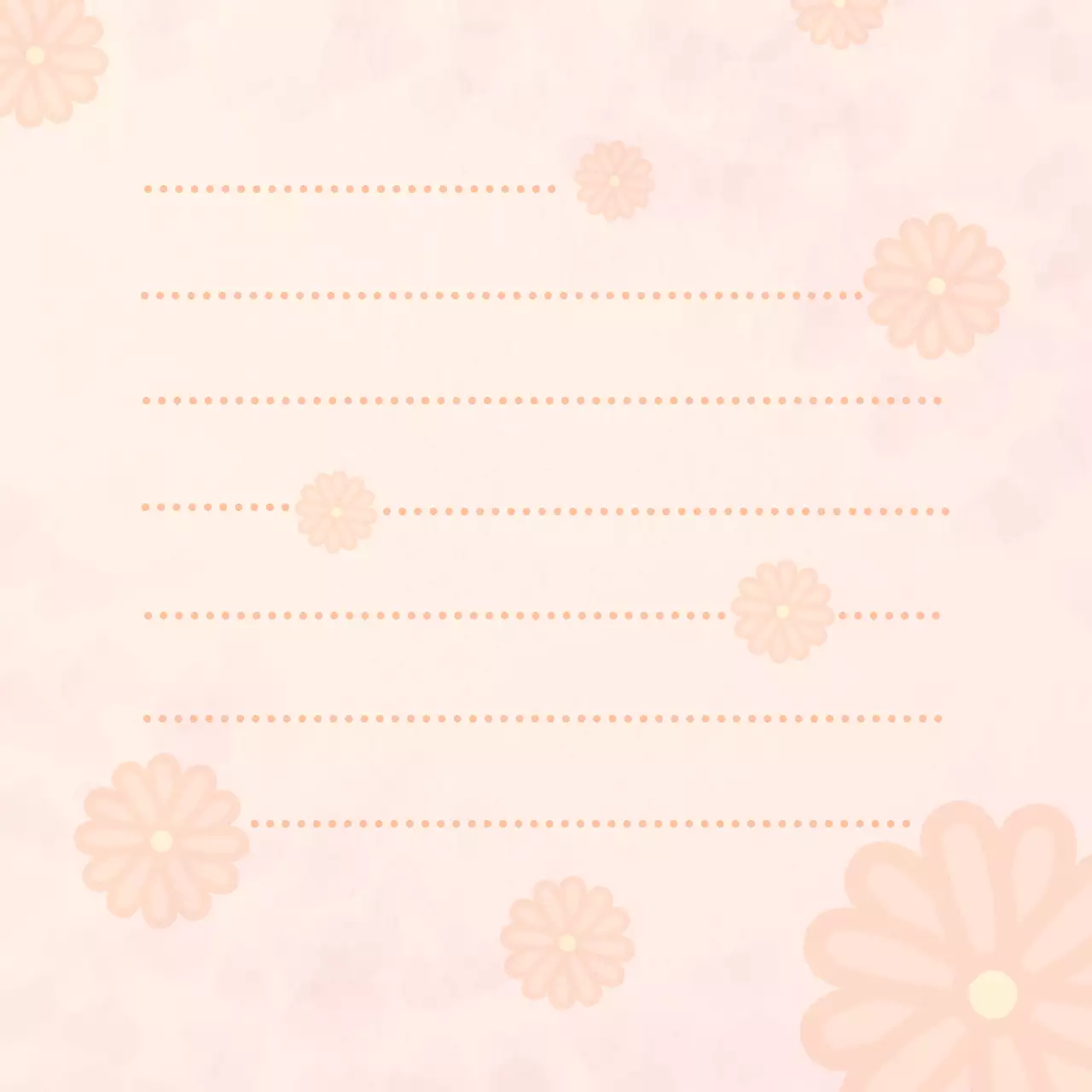 핑크 아기자기한 메모지 문구