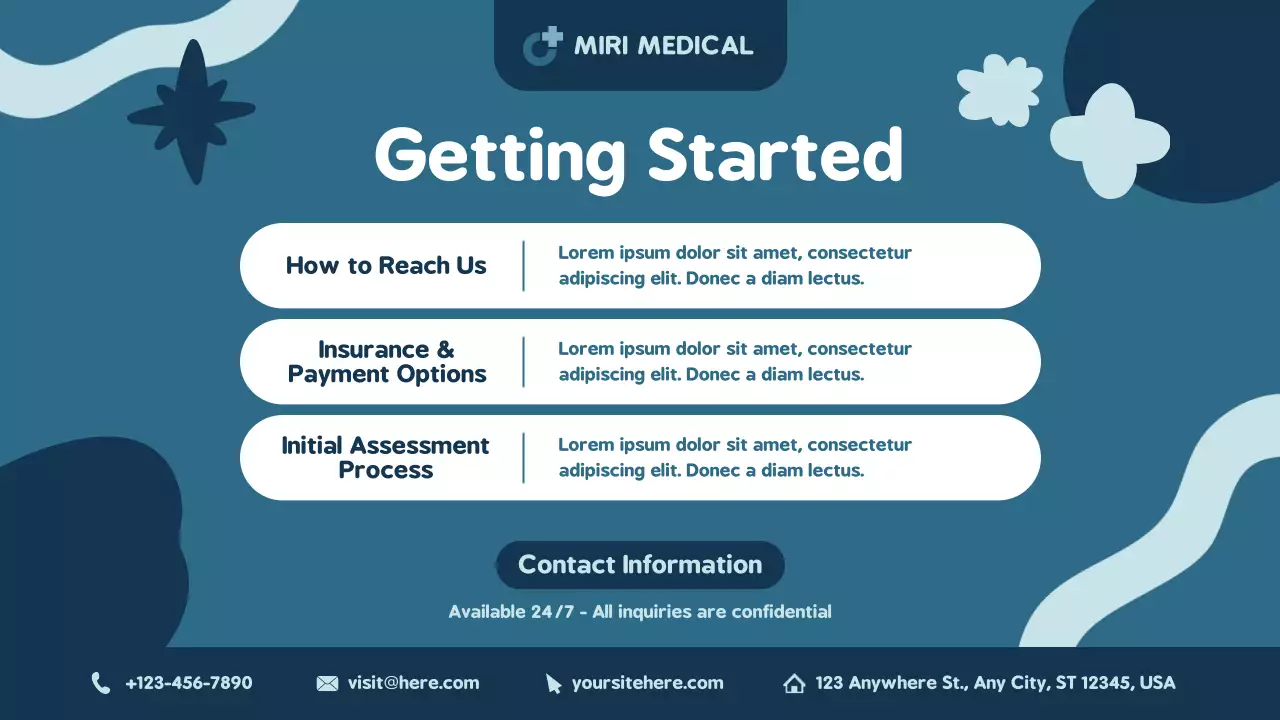 Blue Modern Addiction Announcement Presentation