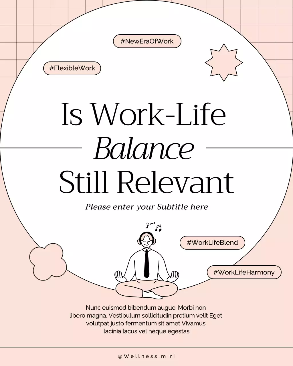 Beige Minimal Work-Life Balance Guide Instagram Post