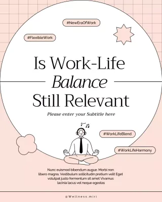 Beige Minimal Work-Life Balance Guide Instagram Post