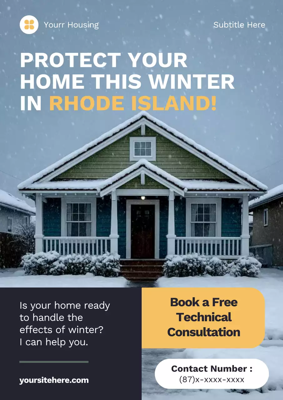 Blue Modern Housing Advertisement Poster