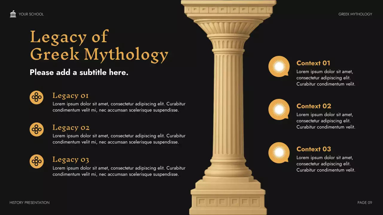 Beige Classic Mythology Class Presentation