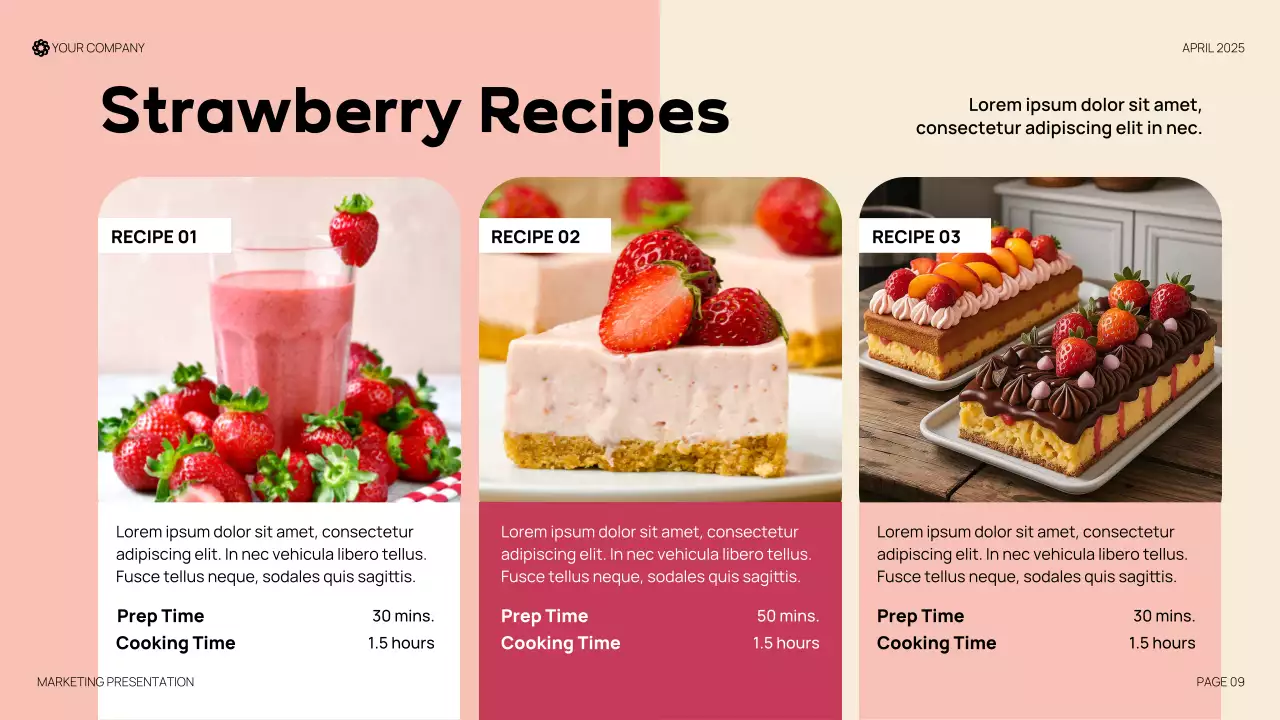 Red Modern Organic Strawberry Produce Presentation