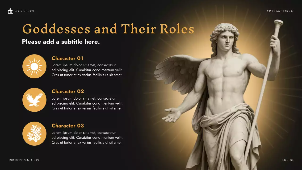 Beige Classic Mythology Class Presentation