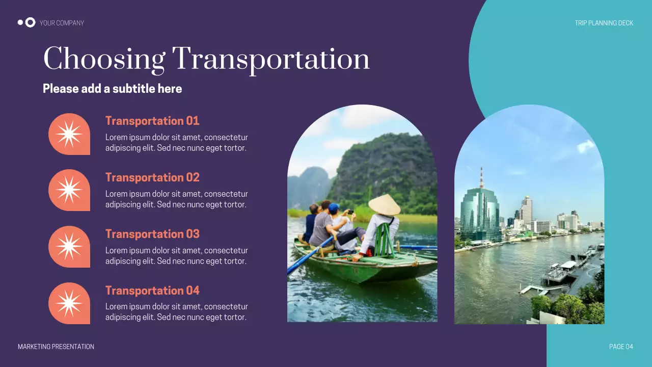 Purple Modern Travel Presentation